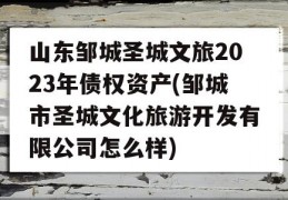 山东邹城圣城文旅2023年债权资产(邹城市圣城文化旅游开发有限公司怎么样)