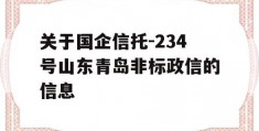 关于国企信托-234号山东青岛非标政信的信息