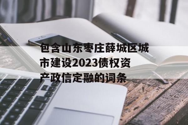 包含山东枣庄薛城区城市建设2023债权资产政信定融的词条